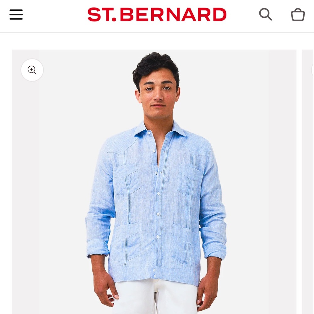 CENTURIA
Men's Long Sleeve Guayabera Linen Shirt